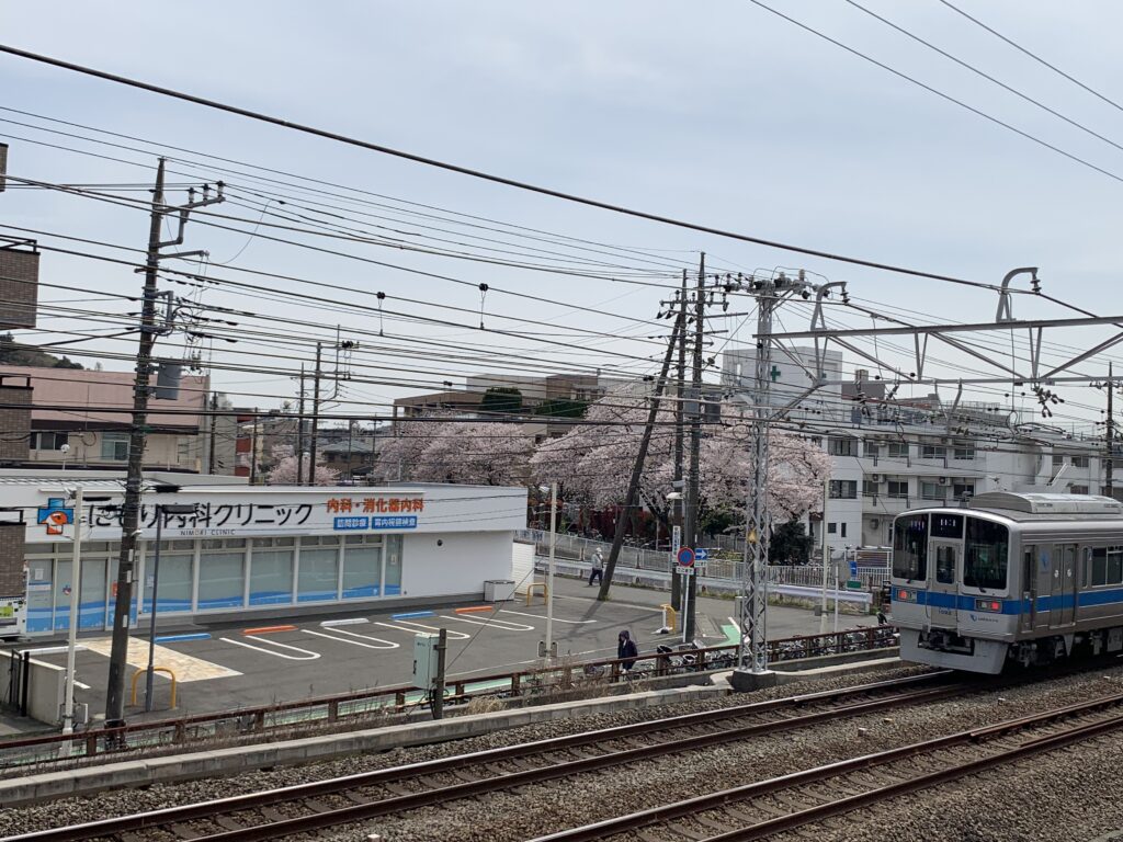 ニモクリと桜と電車